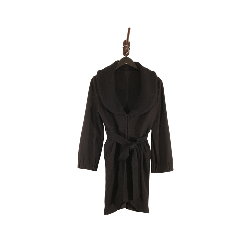Unbranded Wool Blend Retro Women's Belted Coat Shawl Collar Pleated FLAWS